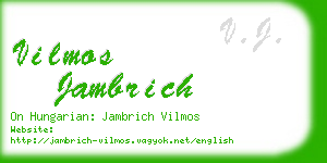 vilmos jambrich business card